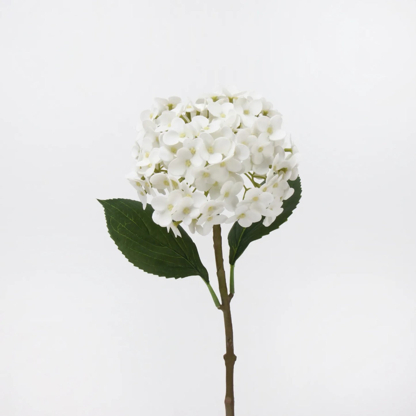リアルタッチ フェイク アジサイ ステム - ホワイト 20インチ