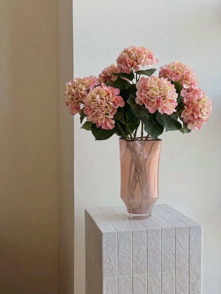 Künstlicher Hortensienstiel „Real Touch“ in Pink – 60 cm