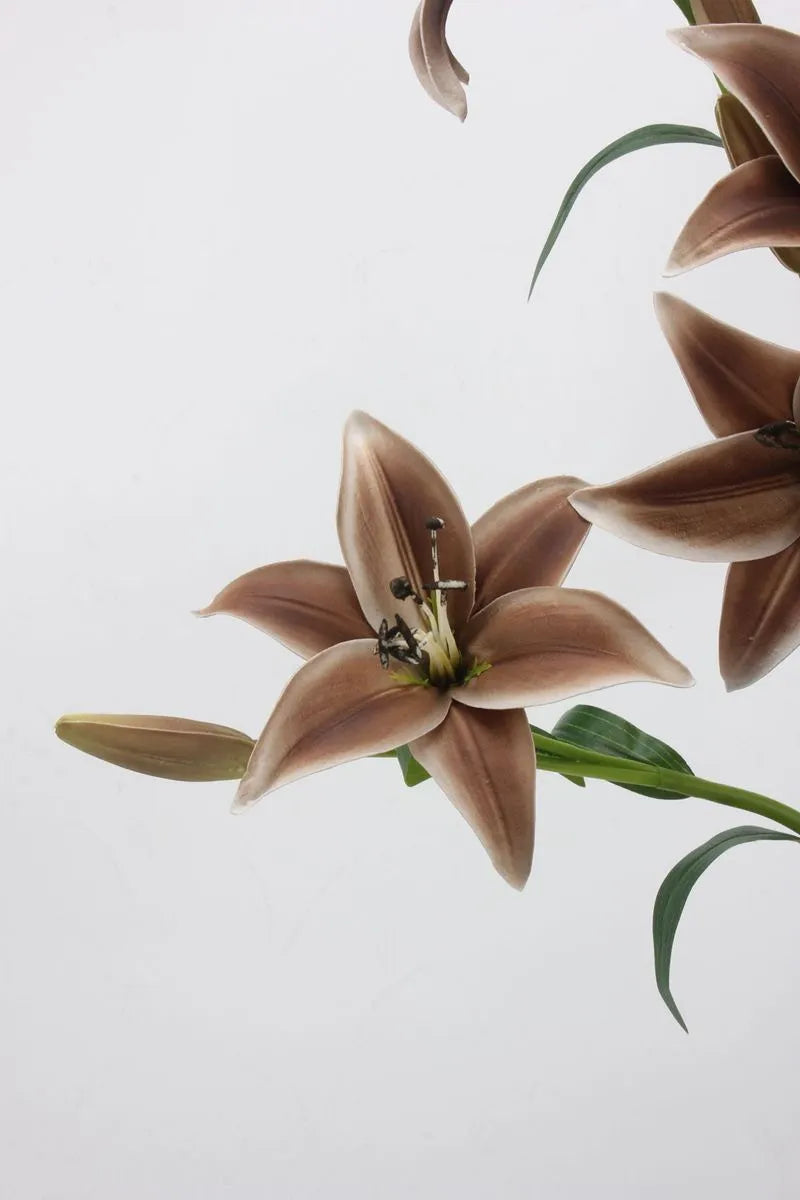 Real Touch Faux Lily Flower – Earth Tone