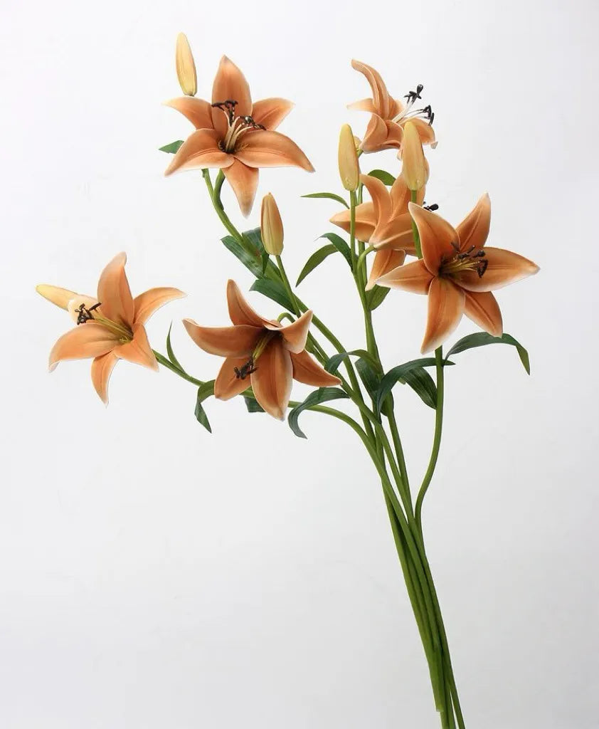 Real Touch Faux Lily Flower – Earth Tone