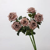 Künstliche Rose „Real Touch“ in Hellbraun – 63,5 cm