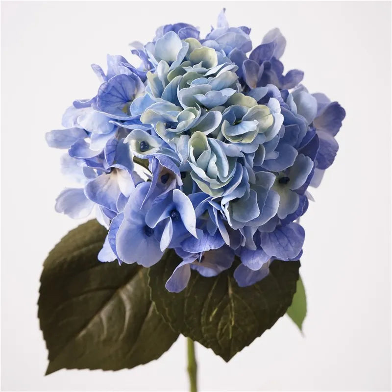 リアルタッチ 大きな フェイク アジサイ ステム - ライトブルー 24.8"