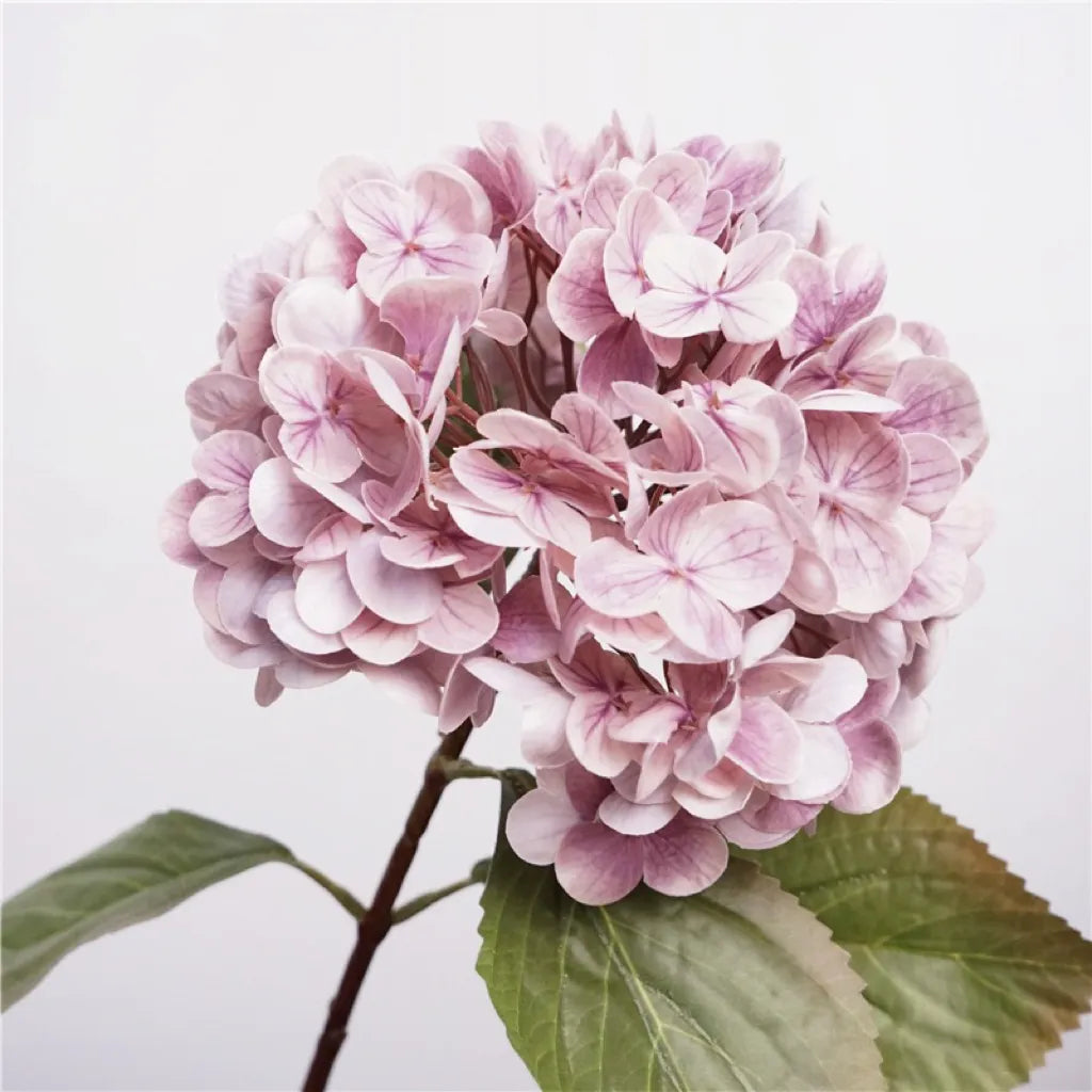 リアルタッチ 大型 フェイク 紫陽花 ステム-ピンク 20.8インチ