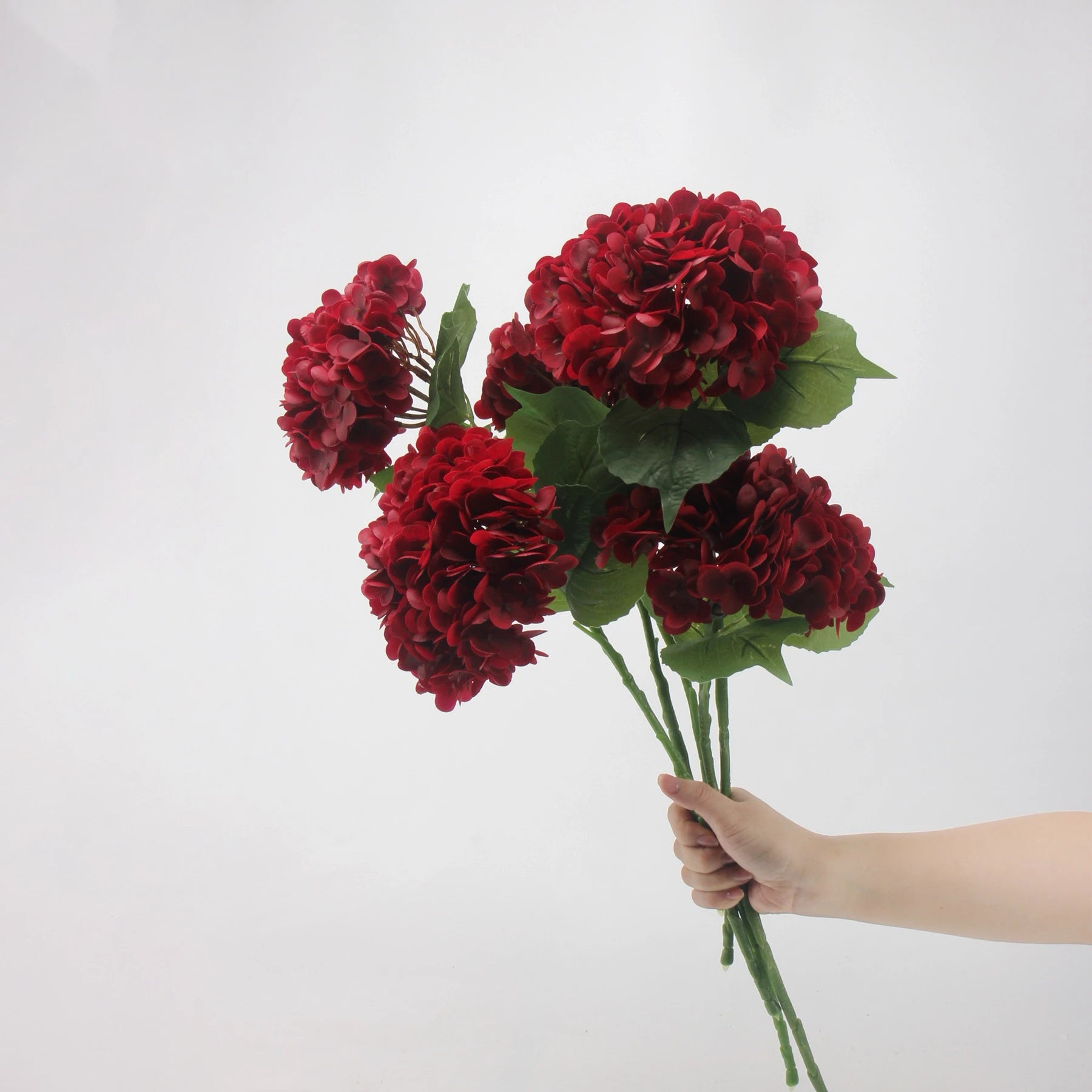 Hortensienstiel „Real Touch“ in Rot – 50 cm