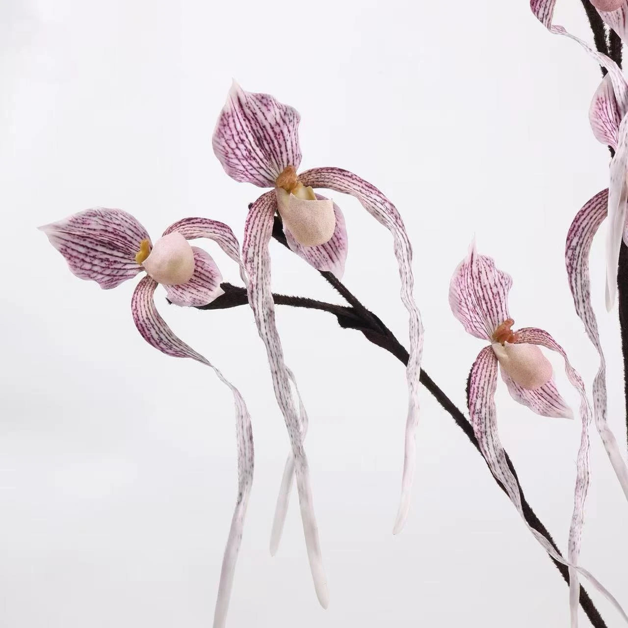 Real Touch Lady's Slipper Orchid Stem