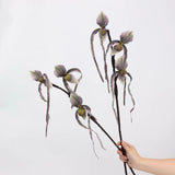 Real Touch Lady's Slipper Orchid Stem