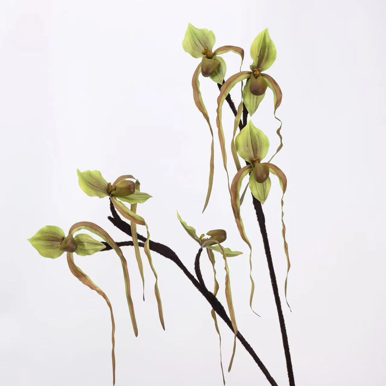 Real Touch Lady's Slipper Orchid Stem