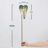 Real Touch Large Anthurium Flower Stem – 26"/65cm