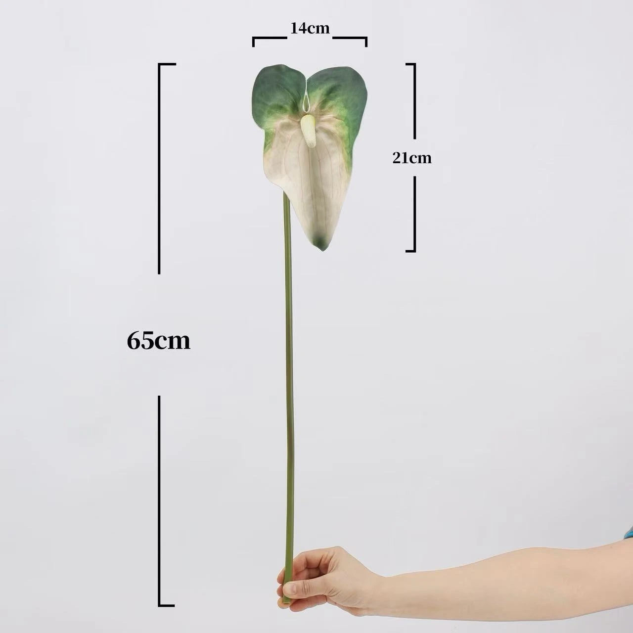 Real Touch Large Anthurium Flower Stem – 26"/65cm