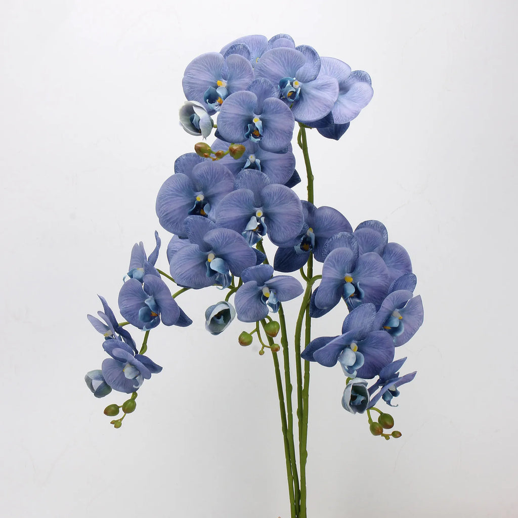 Real Touch Faux Large Butterfly Orchid Flower –Blue