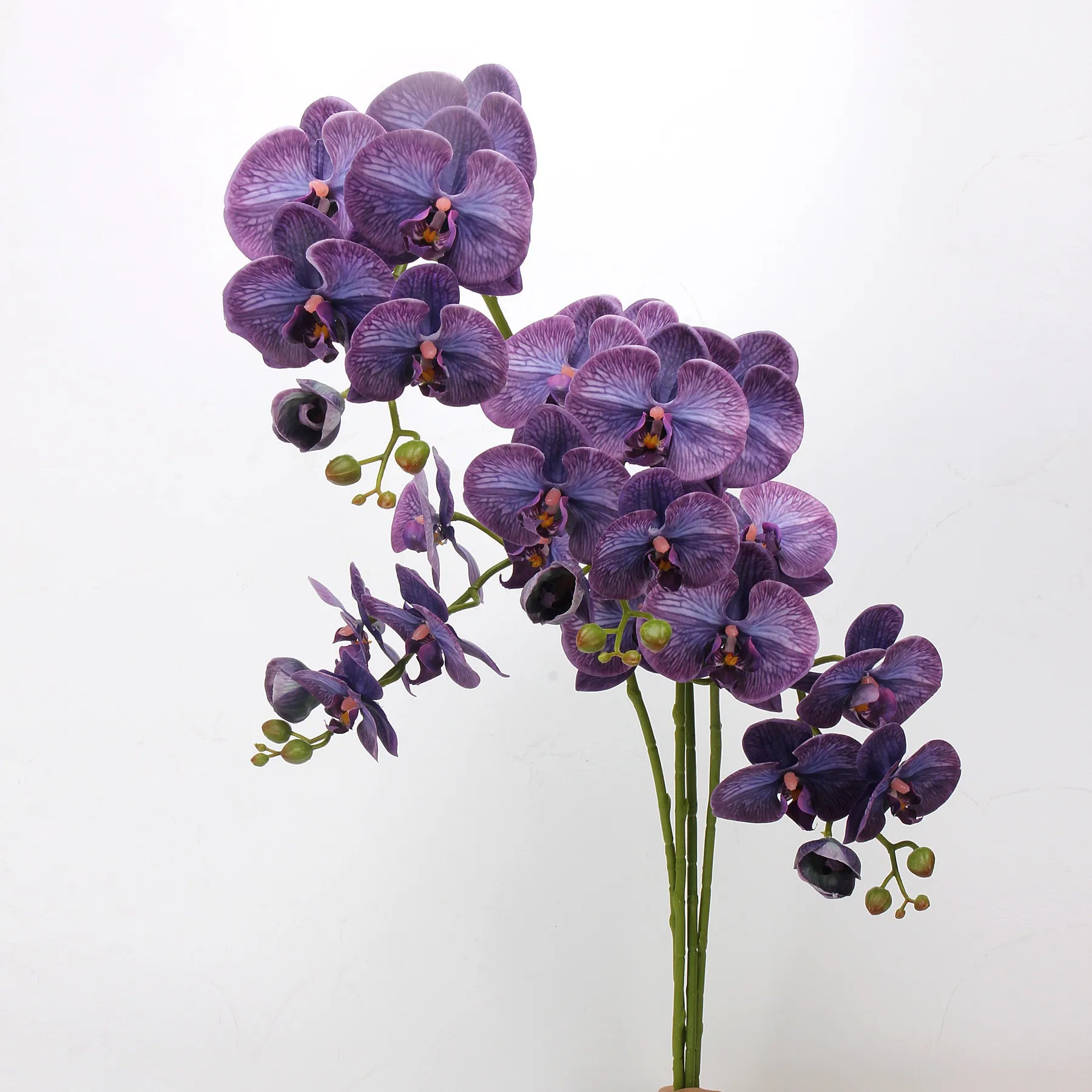 Real Touch Faux Large Butterfly Orchid Flower Stem–Purple