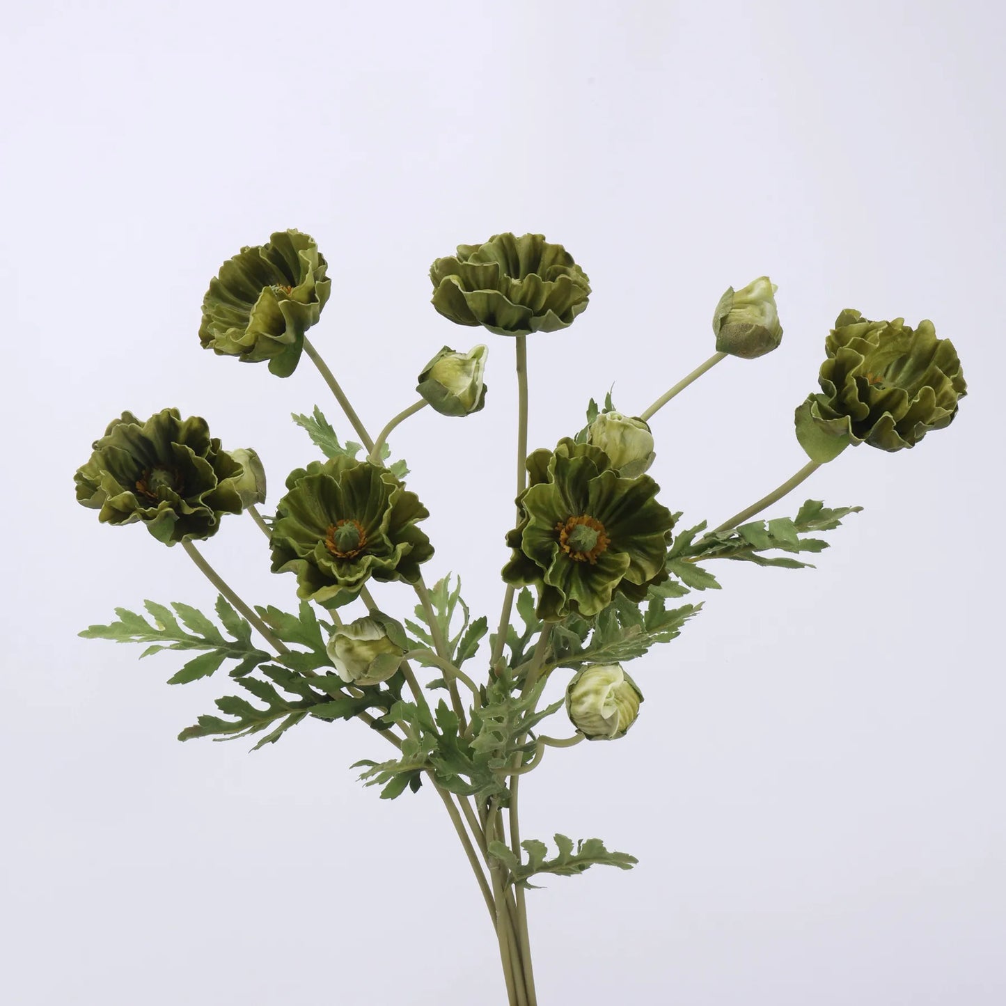 リアルタッチ 大きなポピーの花 – グリーン 22.4"