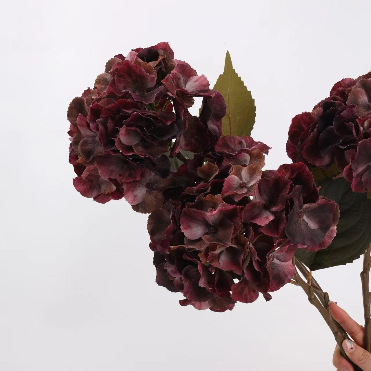 Real Touch Maillard Hydrangea Flower Stem – 20"/52cm