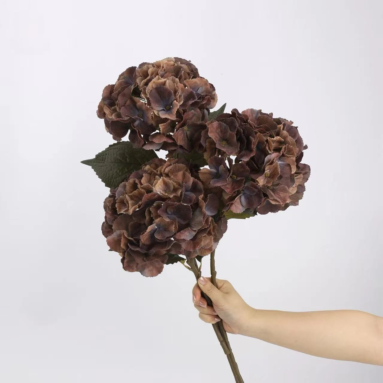 Real Touch Maillard Hydrangea Flower Stem – 20"/52cm