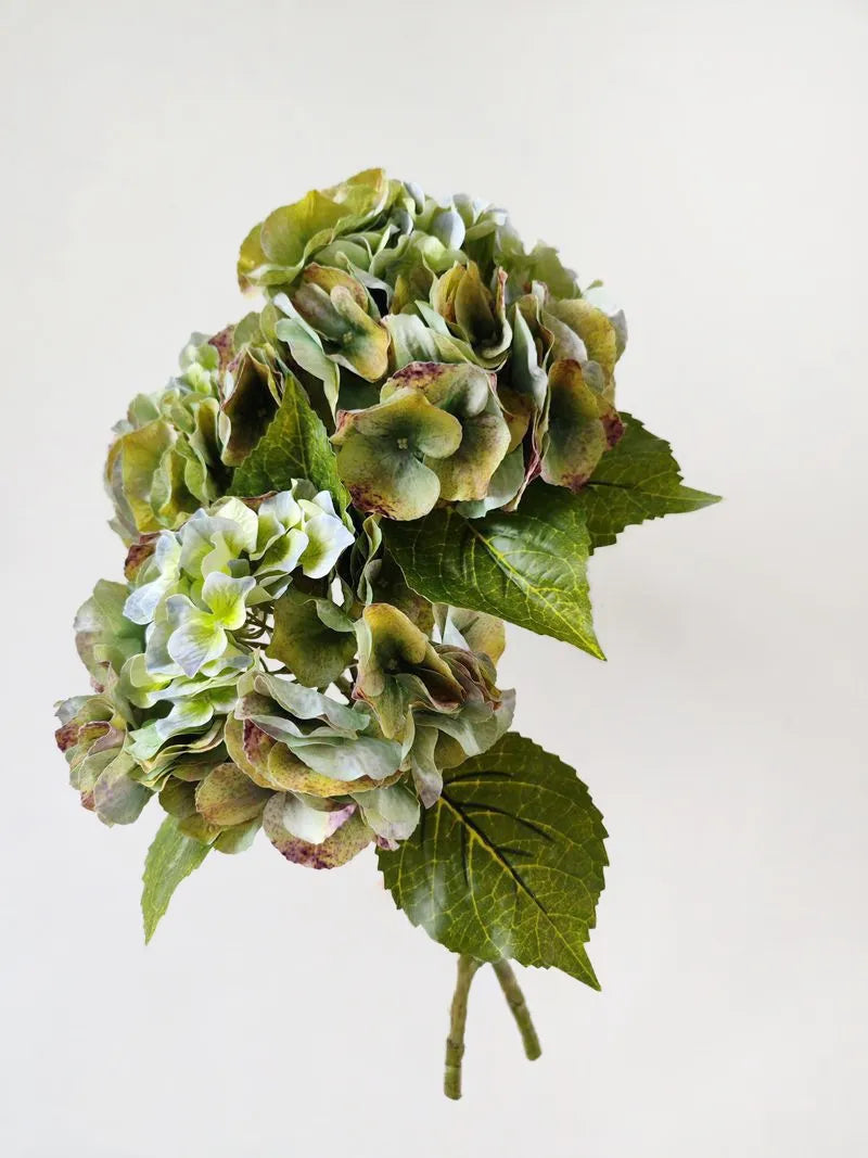 リアルタッチ 薄紫色のアジサイ ステム-21"