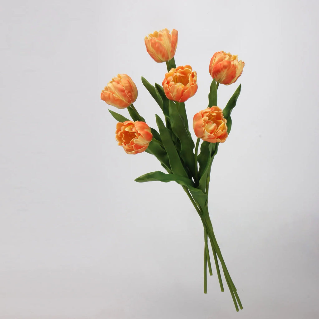 Real Touch Parrot Tulip Flower – Orange 23.6"