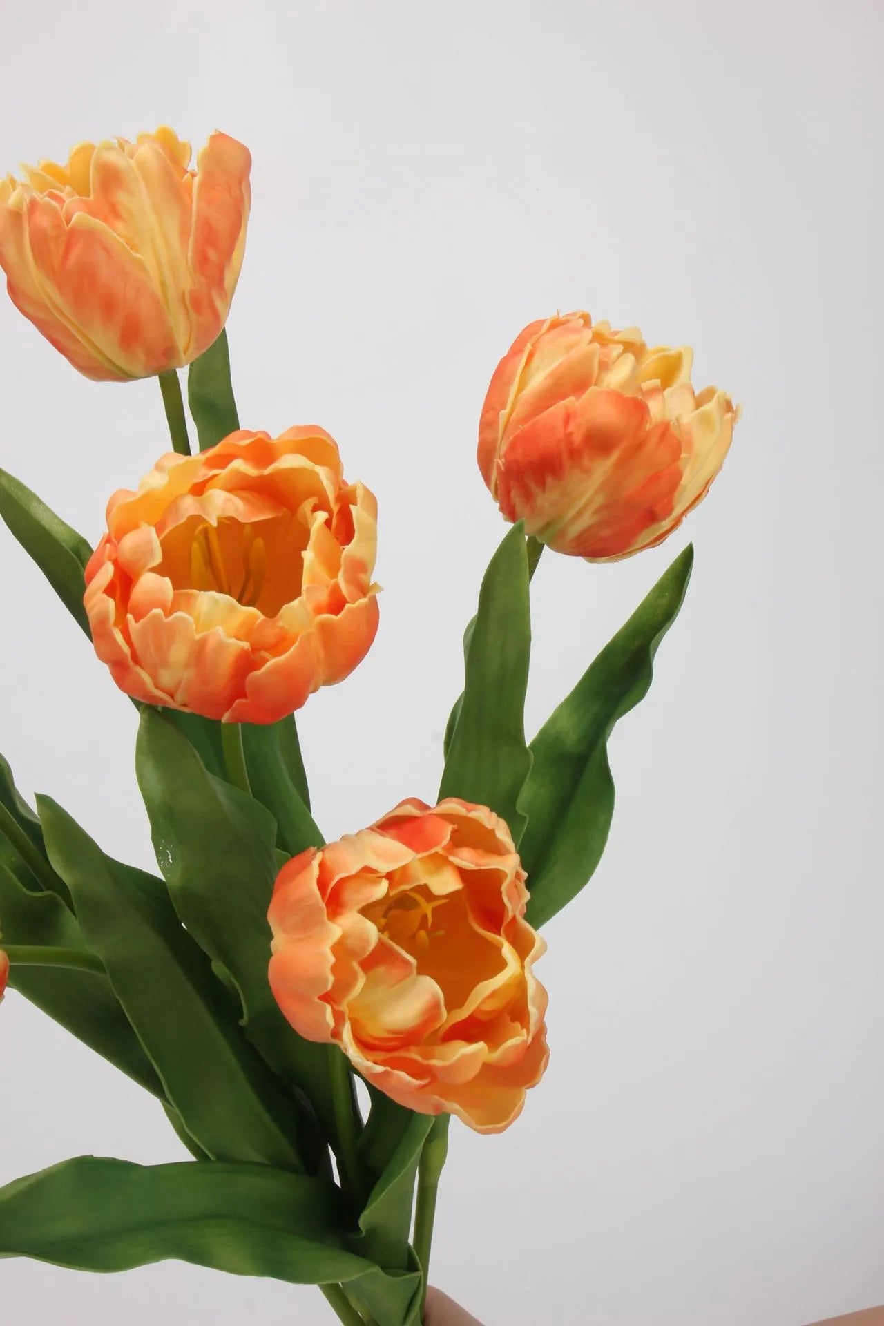 Real Touch Parrot Tulip Flower – Orange 23.6"