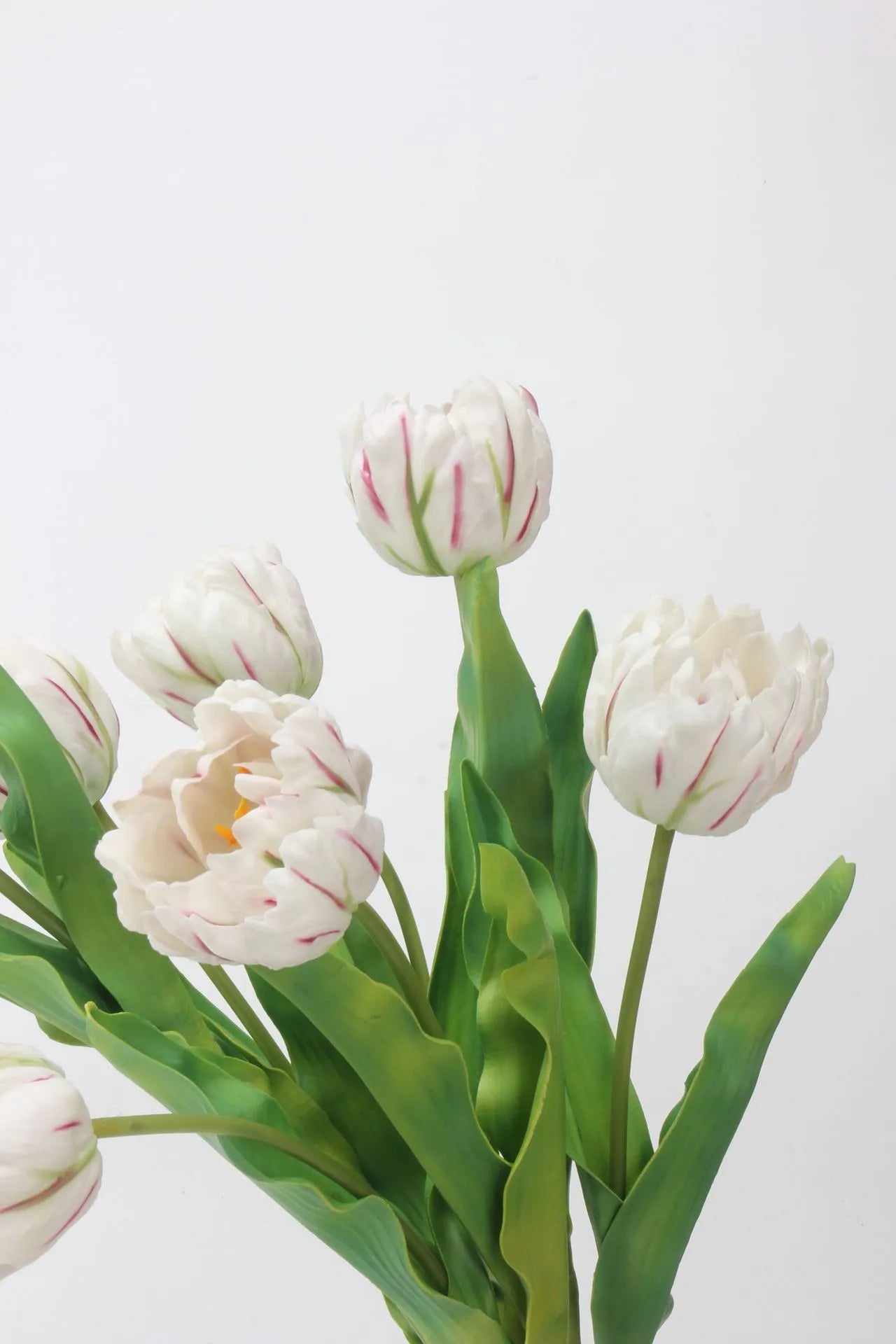 リアルタッチ パロットチューリップ フラワー – ホワイト 23.6"