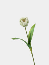 リアルタッチ パロットチューリップ フラワー – ホワイト/グリーン 23.6"