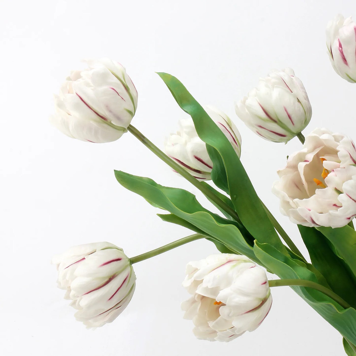 リアルタッチ パロットチューリップ フラワー – ホワイト 23.6"