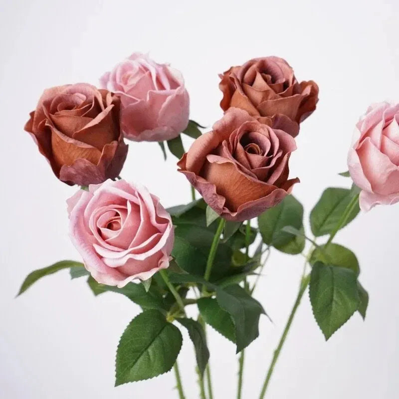 Real Touch Pink Lady Rose Stem  –25"