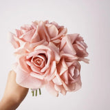 リアルタッチ タイタニック ローズ ブーケ – 5本の茎