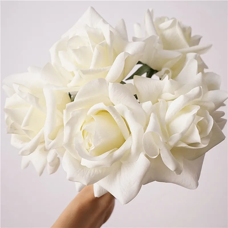 リアルタッチ タイタニック ローズ ブーケ – 5本の茎