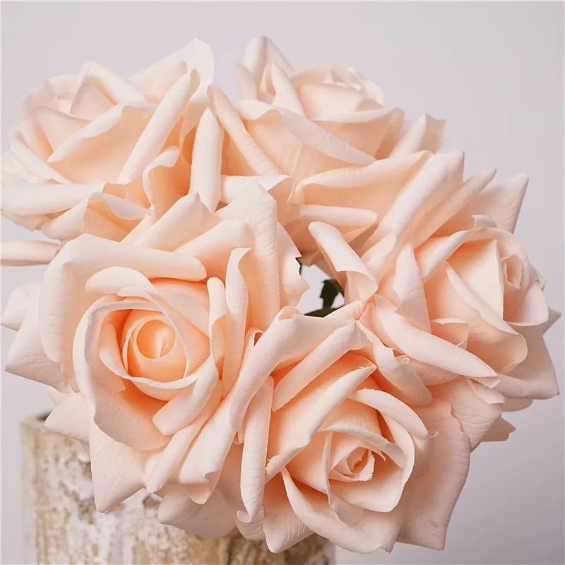 リアルタッチ タイタニック ローズ ブーケ – 5本の茎