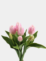 Real Touch Tulip Flower Bouquet in Pink – 15"