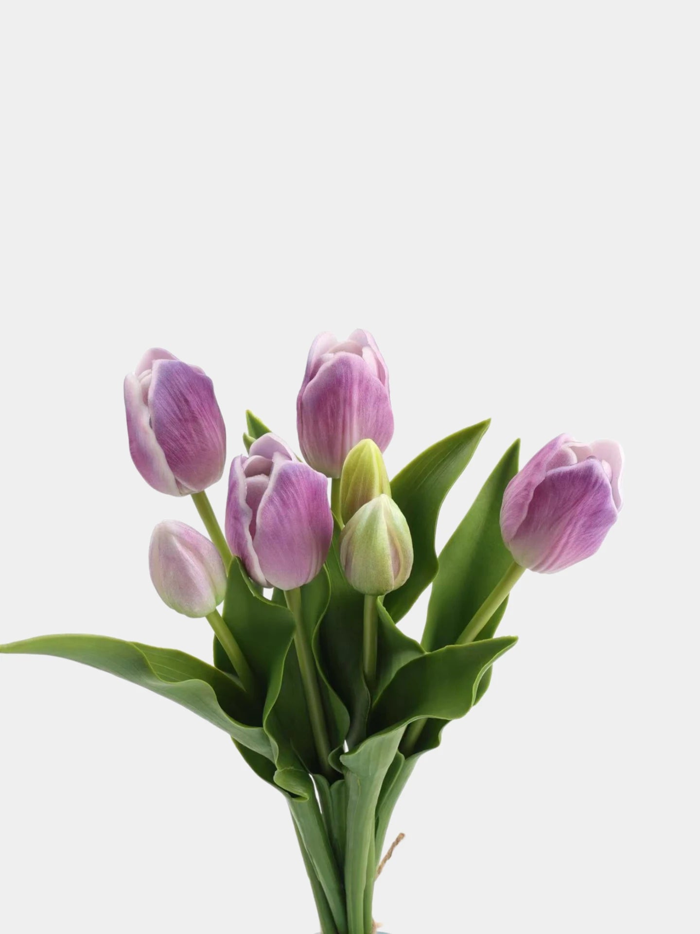 Real Touch Tulip Flower Bouquet in Purple – 15"