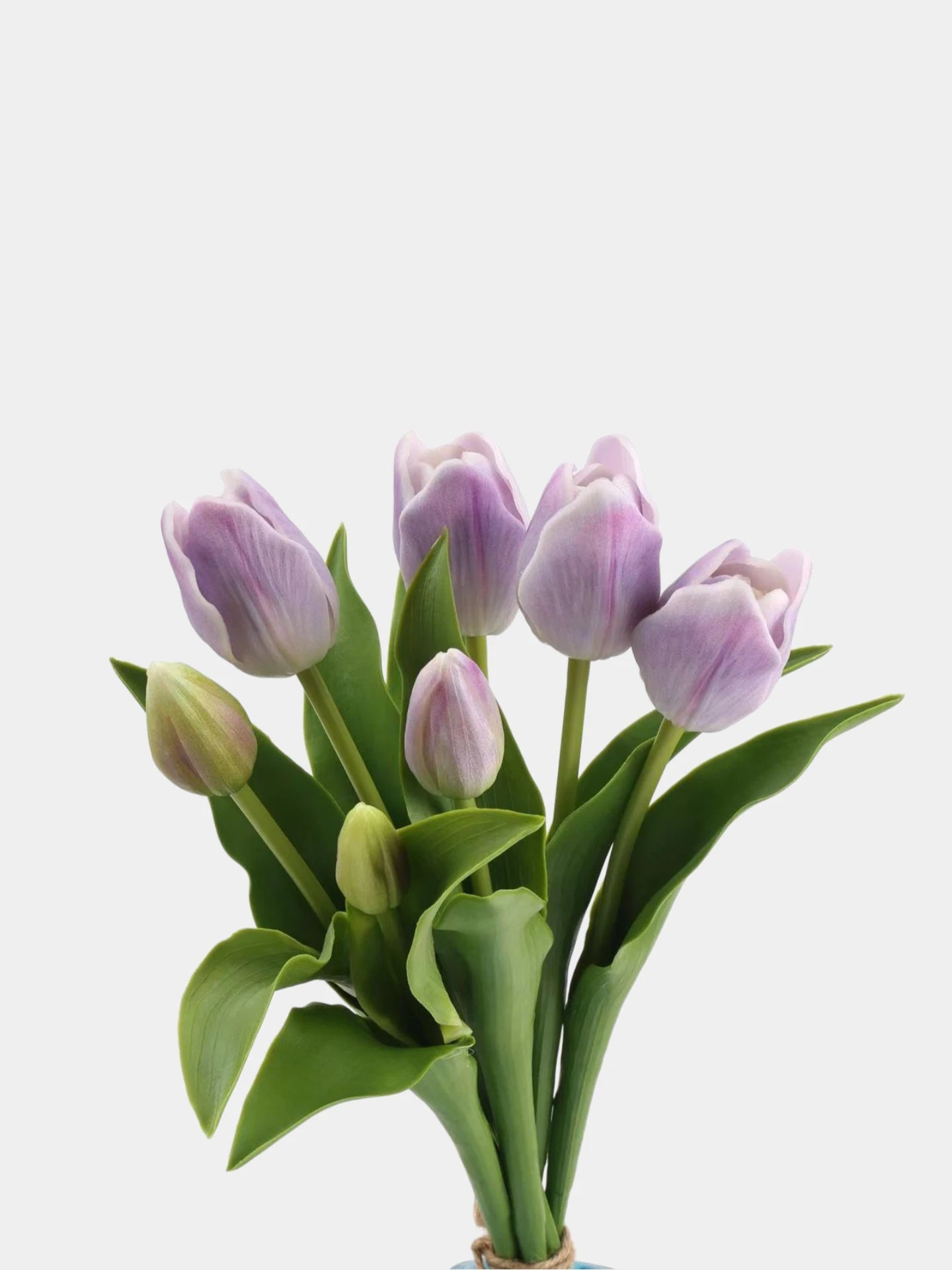 Real Touch Tulip Flower Bouquet in  Lavender – 15"