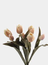 Real Touch Tulip Flower Bouquet in Light Brown– 15"