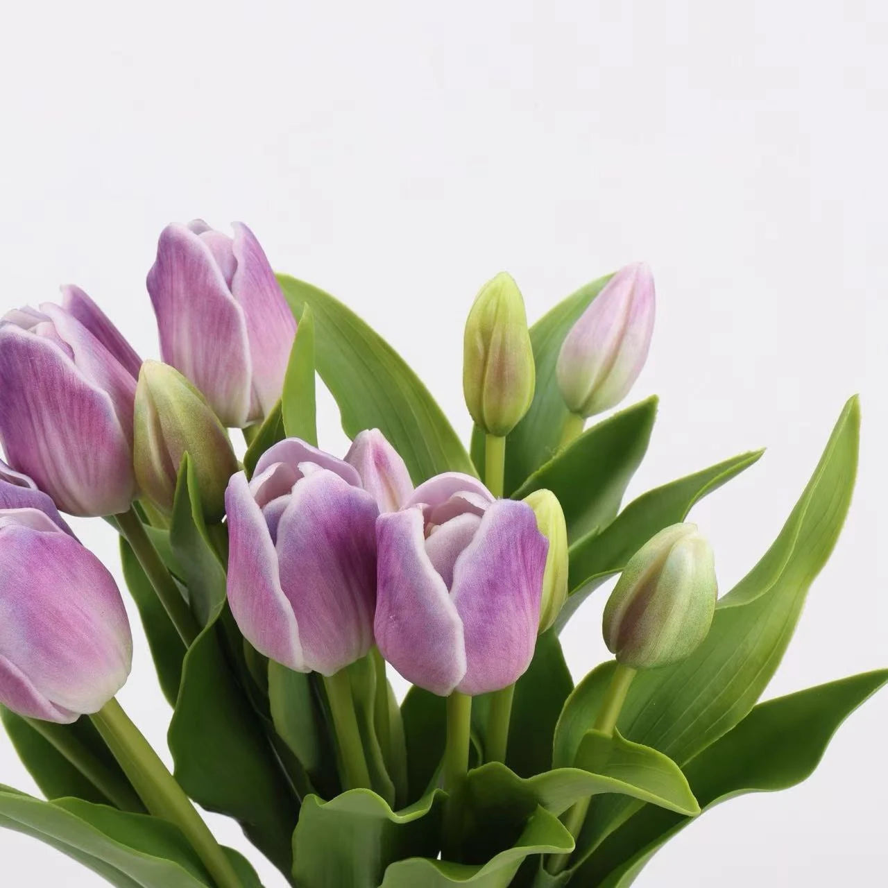 Real Touch Tulip Flower Bouquet in Purple – 15"
