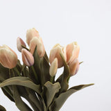 Real Touch Tulip Flower Bouquet in Light Brown– 15"