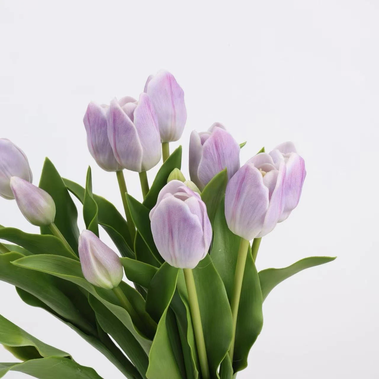 Real Touch Tulip Flower Bouquet in  Lavender – 15"
