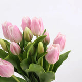 Real Touch Tulip Flower Bouquet in Pink – 15"