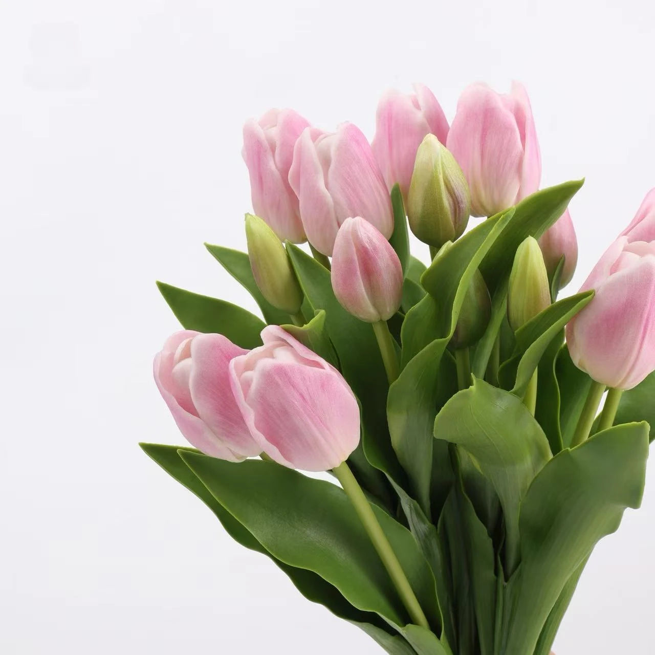 Real Touch Tulip Flower Bouquet in Pink – 15"