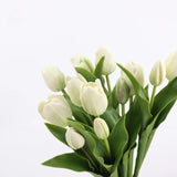 Real Touch Tulip Flower Bouquet in White – 15"