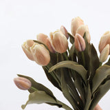 Real Touch Tulip Flower Bouquet in Light Brown– 15"