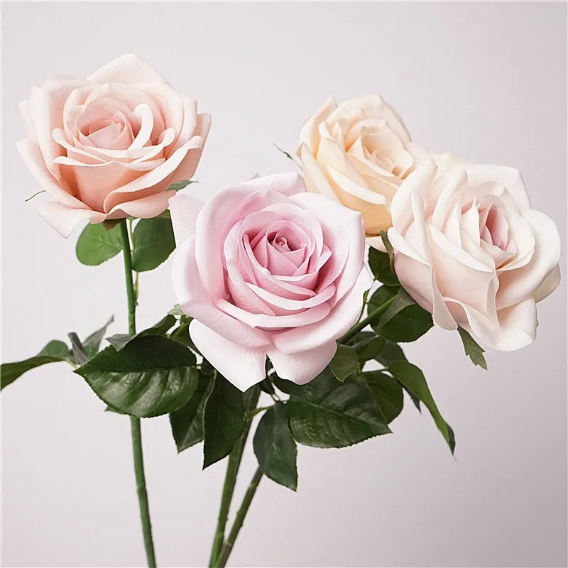 
Künstliche Blumen mit echtem Touch Rose in Pink-28"