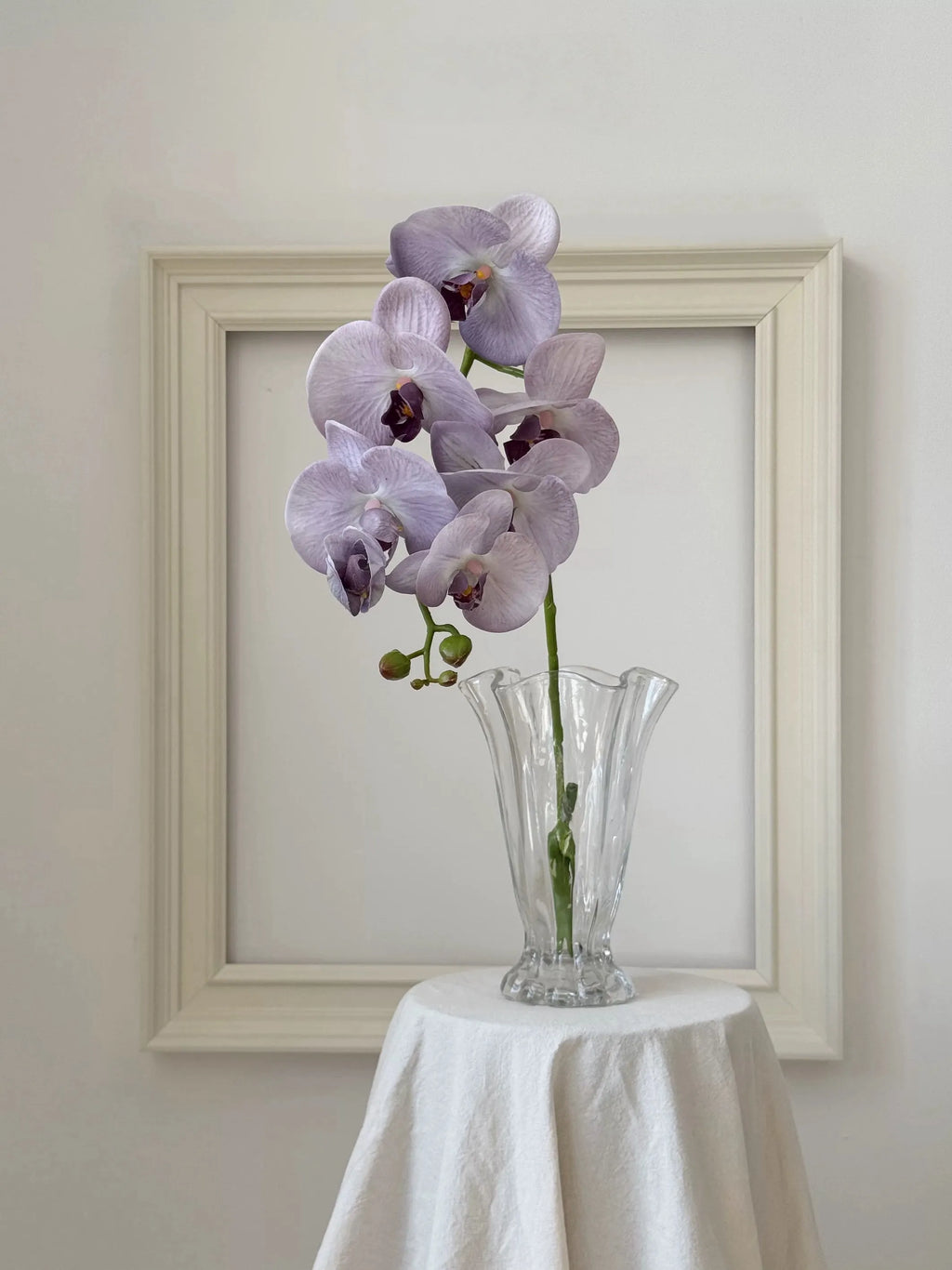 Real Touch Faux Large Butterfly Orchid Flower Stem–Purple