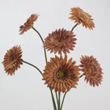 リアルタッチ ガーベラ デイジー フラワー – ブラウン 22"