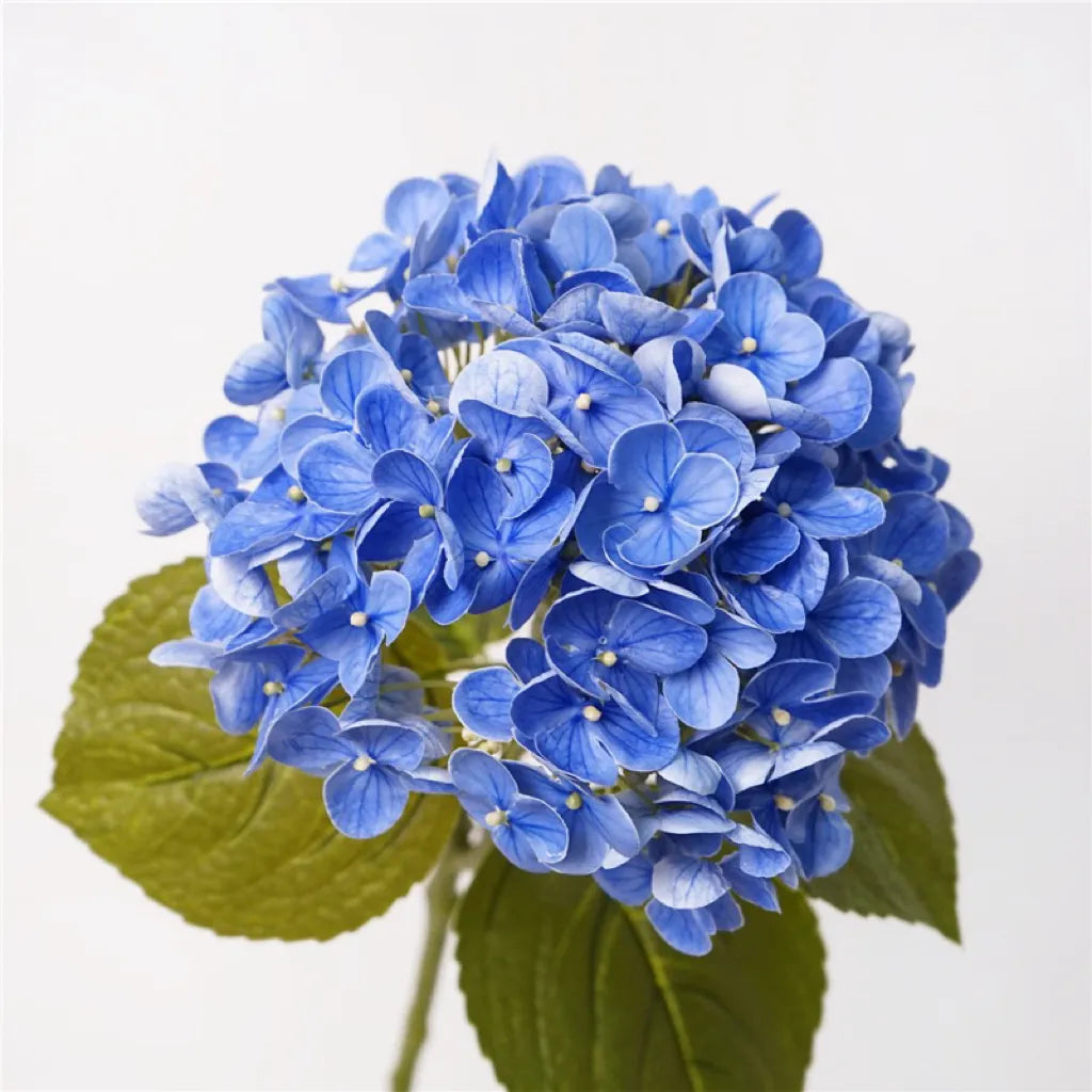 Echte Haptik Künstlicher Hortensienstiel - Marineblau 63,5 cm