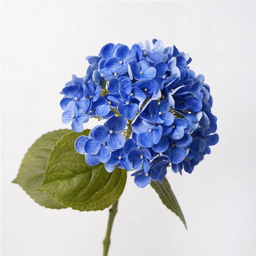 Echte Haptik Künstlicher Hortensienstiel - Marineblau 63,5 cm