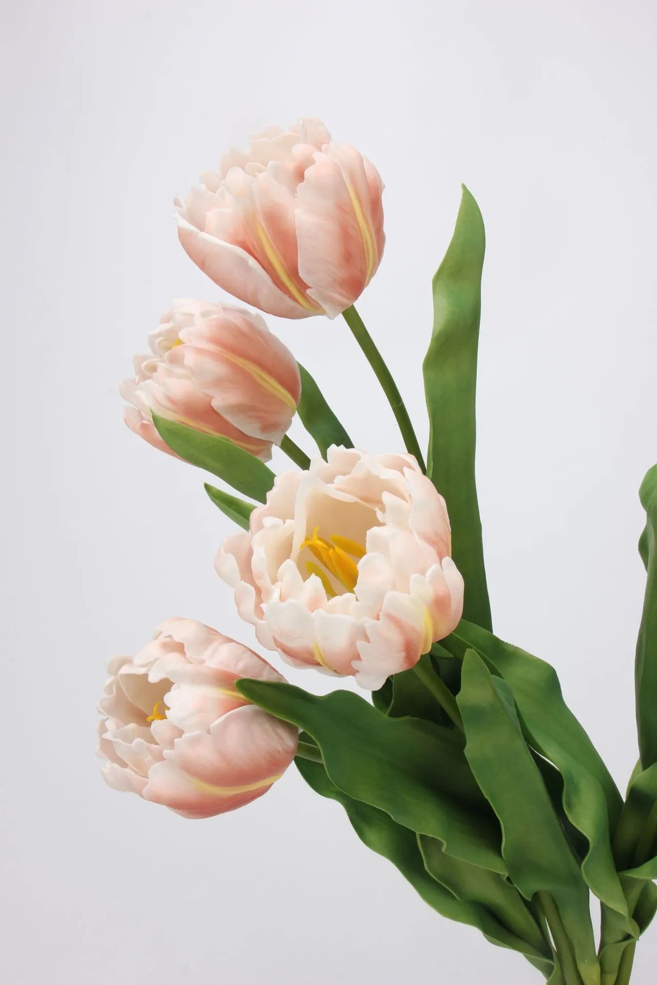 Real Touch Parrot Tulip Flower –Peach Pink 23.6"