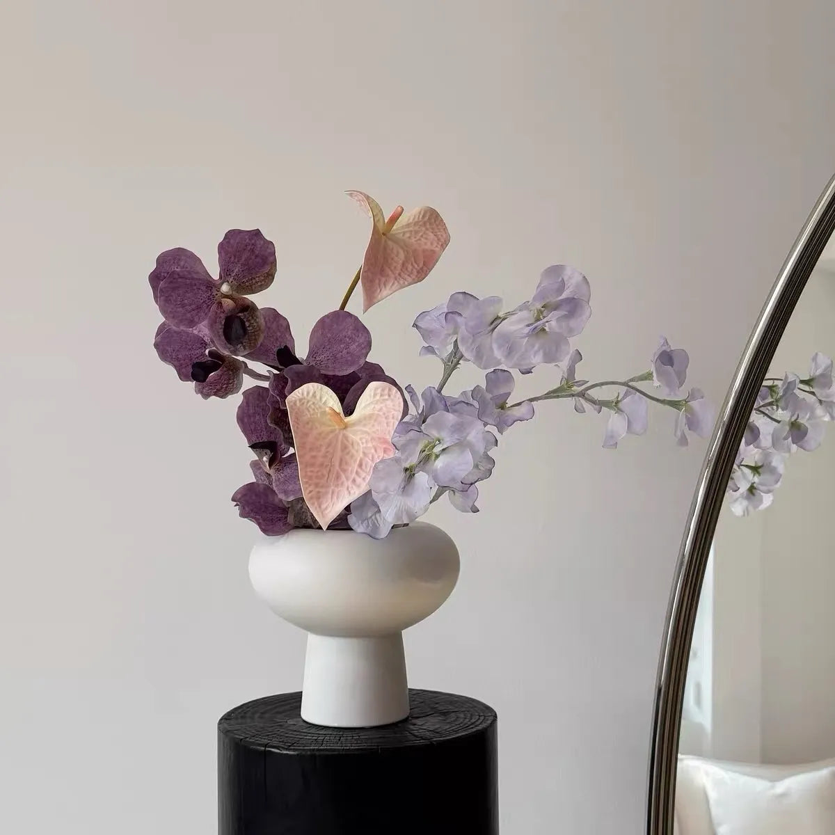 anthurium and orchid Twilight Reverie: Orchid & Anthurium Artificial Flower Bouquet – Amoria Bloom