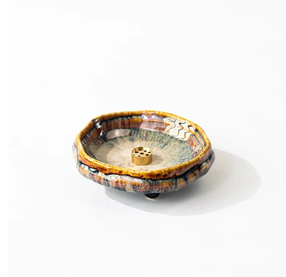 Artistic Vintage Ceramic Incense Holder
