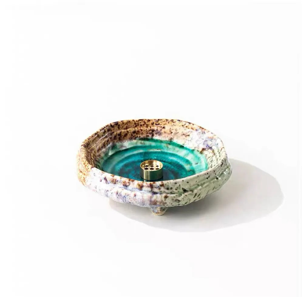 Artistic Vintage Ceramic Incense Holder