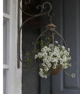 Vintage Iron Hanging Basket with Bracket