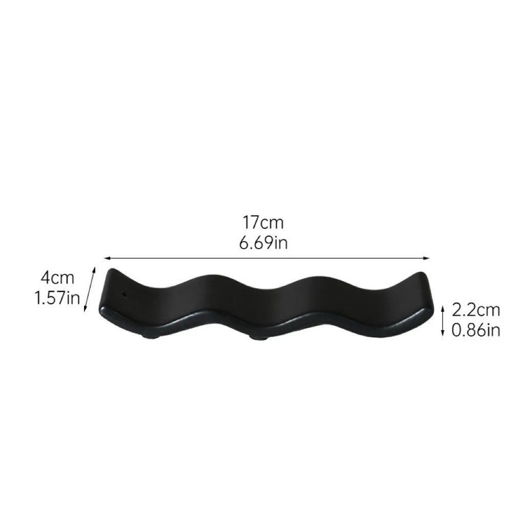 Modern-Minimalist Wavy Ceramic Incense Holder
